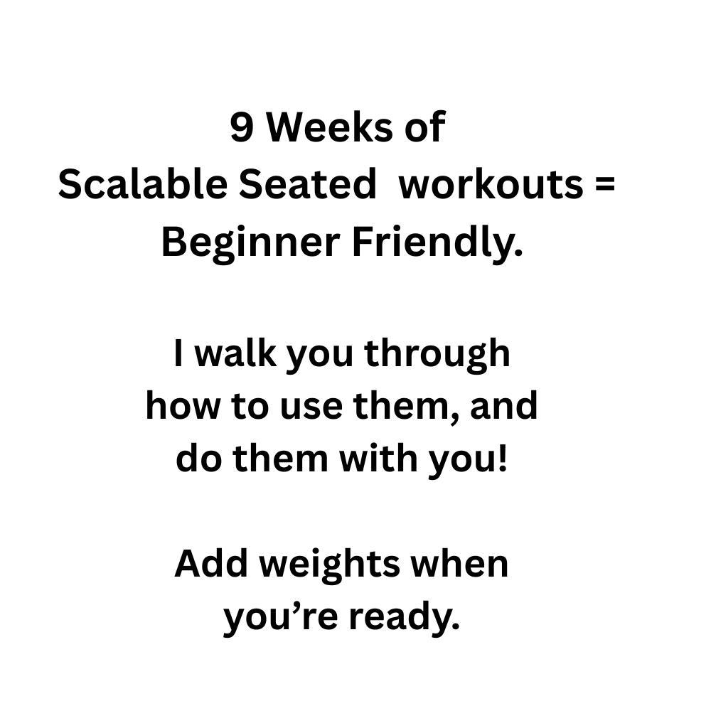 9 Weeks of Seated Workouts - Done With Me - 1 Year Access