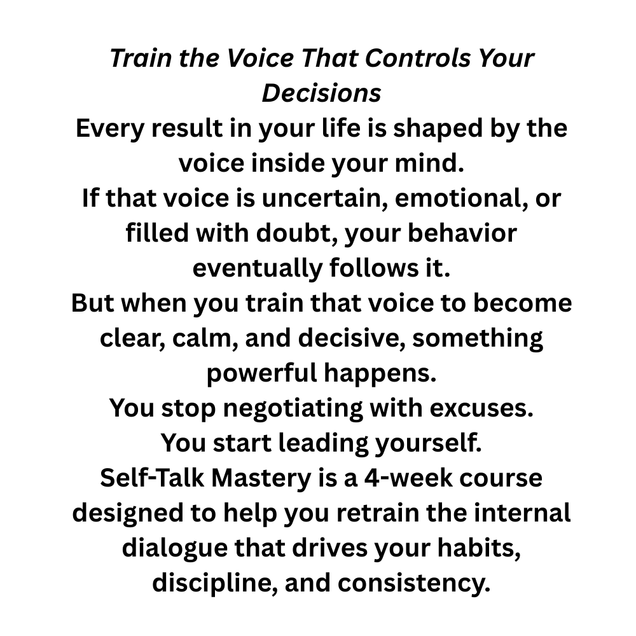 Self Talk Mastery