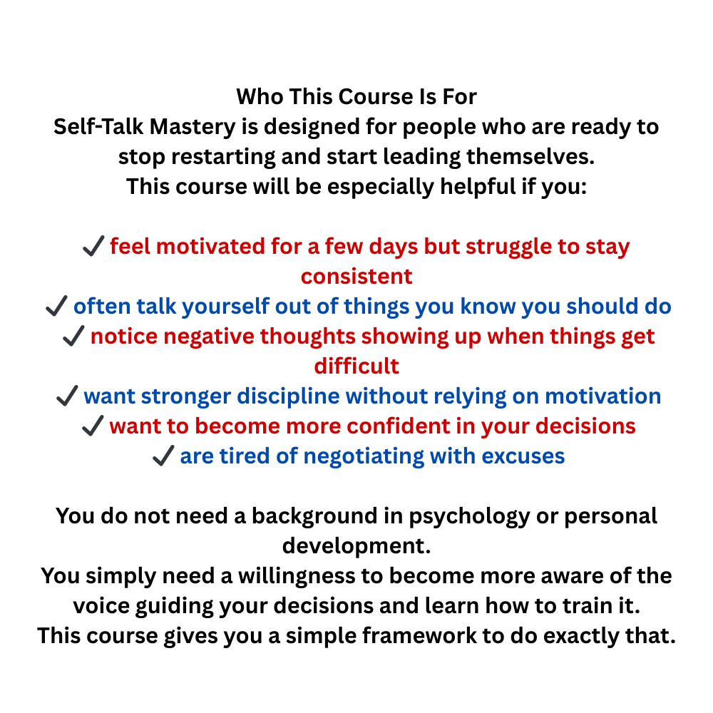 Self Talk Mastery
