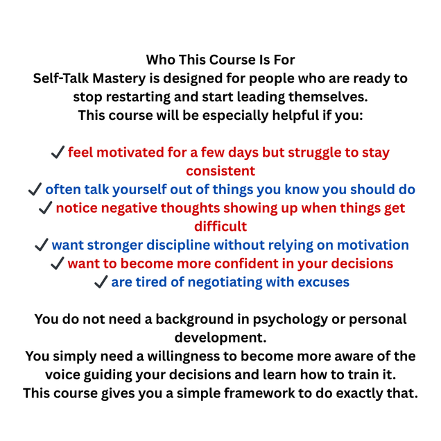 Self Talk Mastery